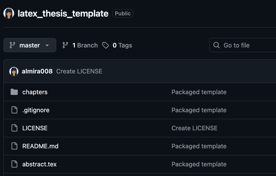 Latex Thesis Template